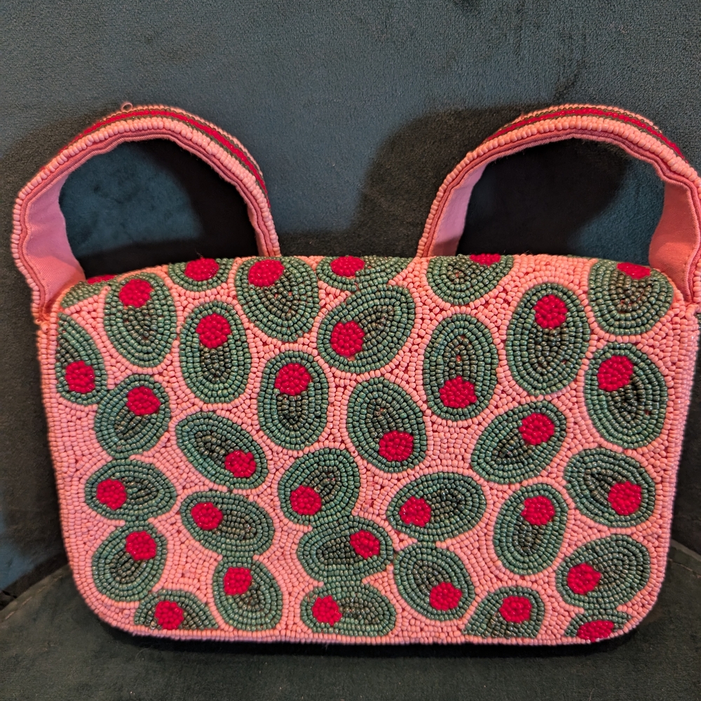 Anthropologie Fiona Bag In Martini olive Pattern